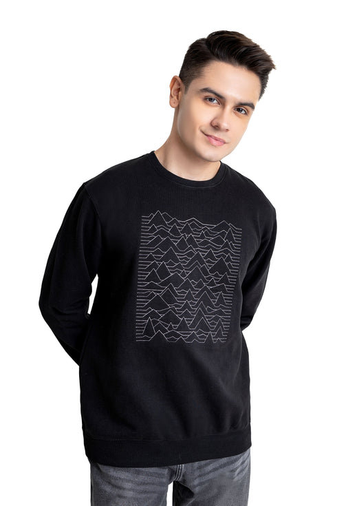 The Black Embroidered Sweatshirt