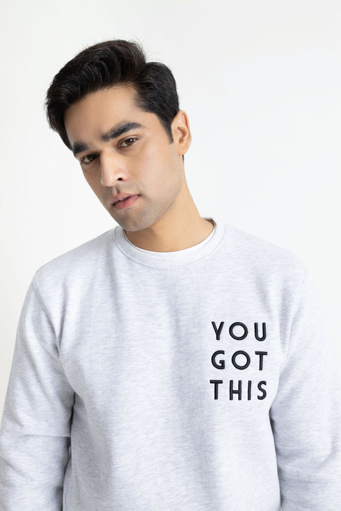 The Grey Embroidered Sweatshirt