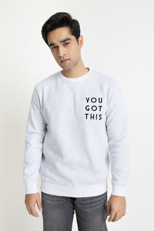The Grey Embroidered Sweatshirt