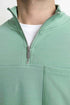 The Regular Fit Neptune Green Half Zipper