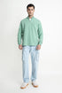 The Regular Fit Neptune Green Half Zipper