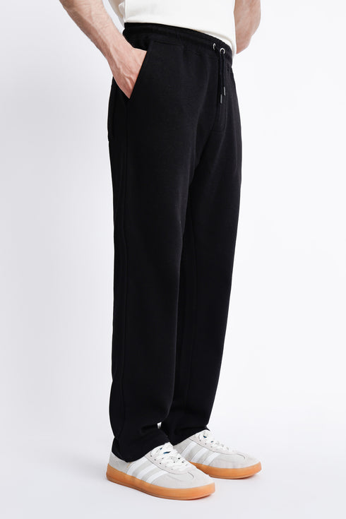 The Black Straight Fit Sweatpants