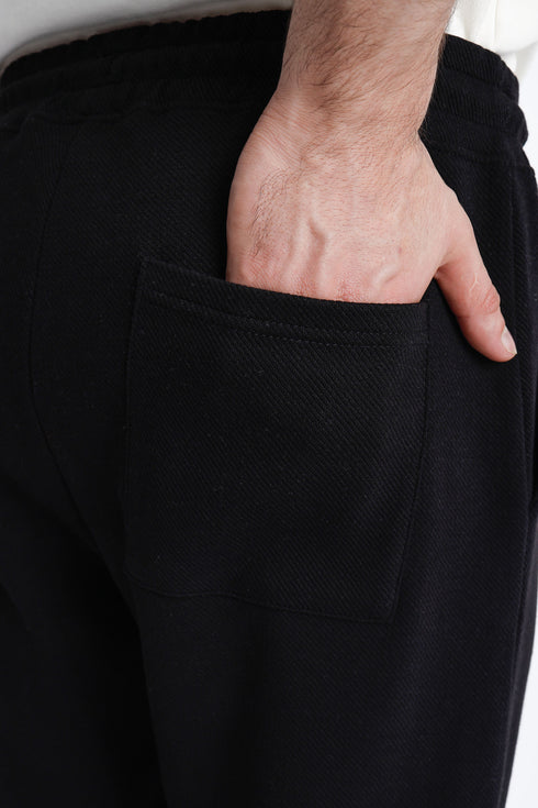 The Black Straight Fit Sweatpants