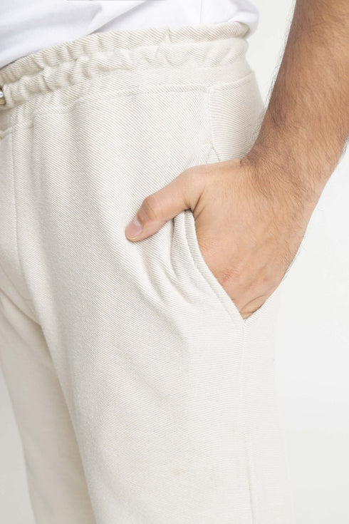 The Straight Fit Beige Sweatpants