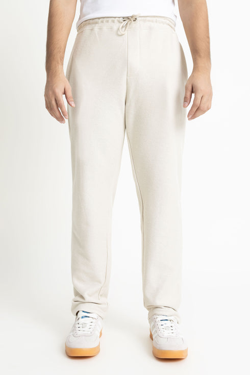 The Straight Fit Beige Sweatpants