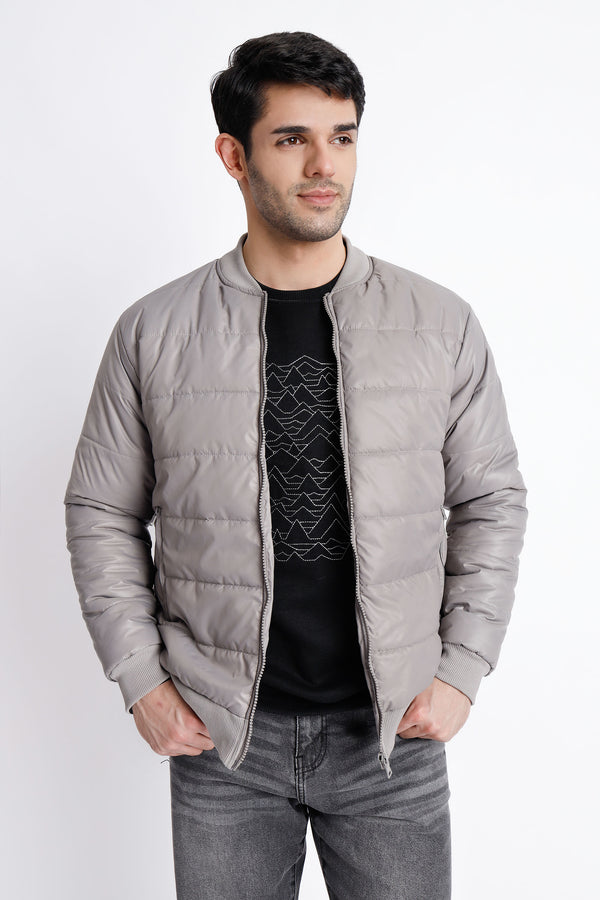 The Regular Fit Grey Puffer Jacket
