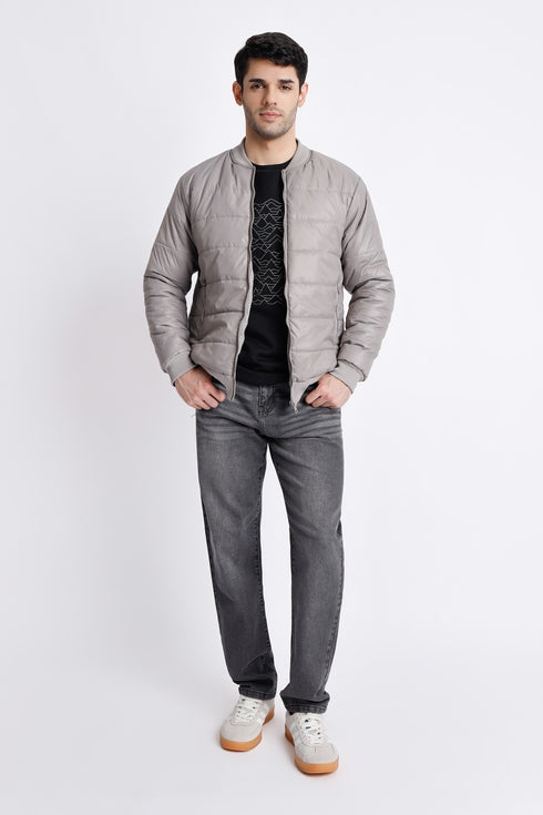 The Regular Fit Grey Puffer Jacket