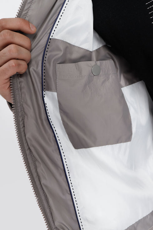 The Regular Fit Grey Puffer Jacket