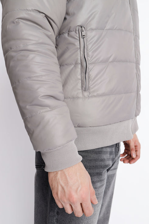 The Regular Fit Grey Puffer Jacket