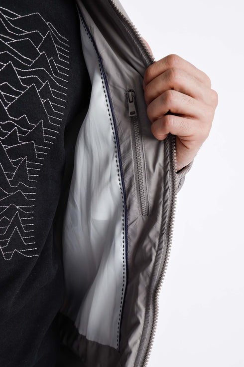 The Regular Fit Grey Puffer Jacket