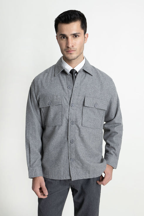 The Grey Oversized Shacket