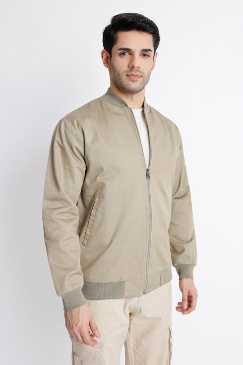 The Regular Fit Olive Bomber Jacket