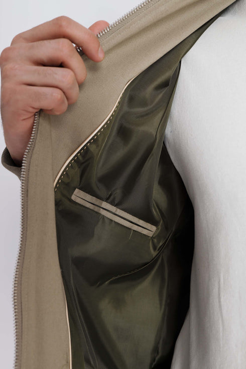 The Regular Fit Olive Bomber Jacket