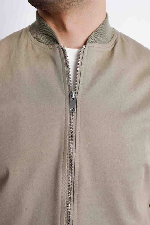 The Regular Fit Olive Bomber Jacket