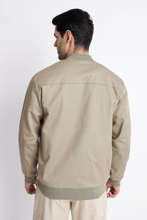The Regular Fit Olive Bomber Jacket