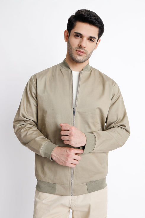 The Regular Fit Olive Bomber Jacket