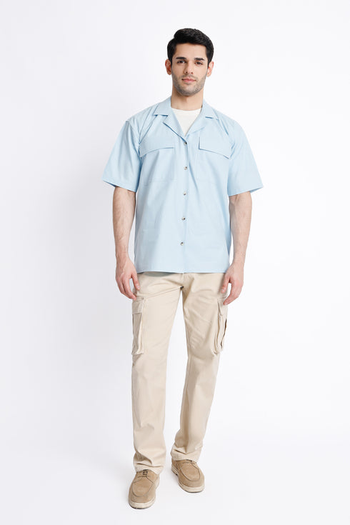 The Ice Blue Regular Fit Shirt