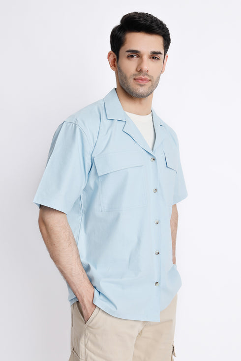 The Ice Blue Regular Fit Shirt