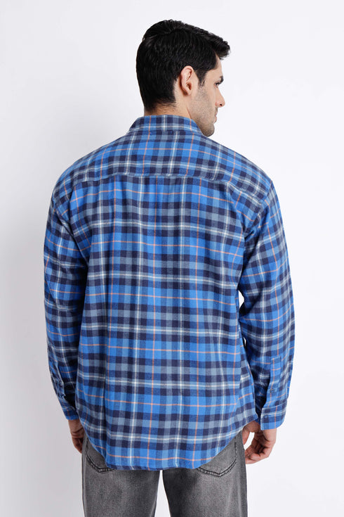 The Oversized Blue Flannel Shirt