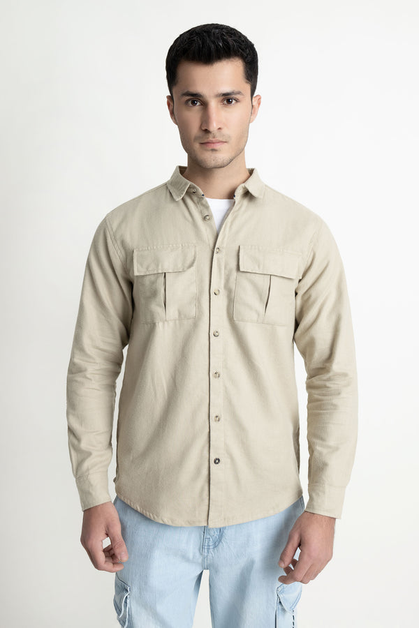 The Beige Regular Fit Shirt