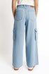 The Light Wash Wide Leg Cargo Jeans