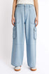 The Light Wash Wide Leg Cargo Jeans