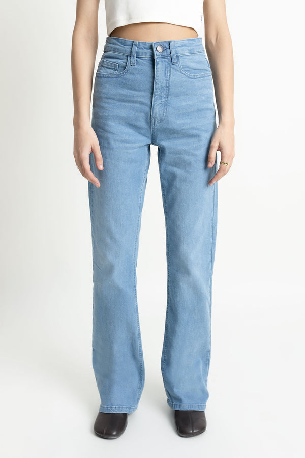 The Mid Wash Bootcut Jeans
