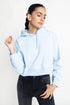 The Sky-Blue Boxy Crop Hoodie