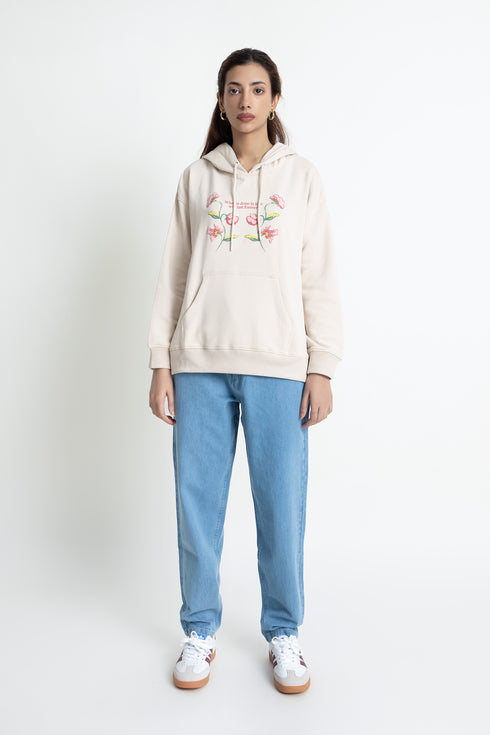The Floral Oatmeal Hoodie