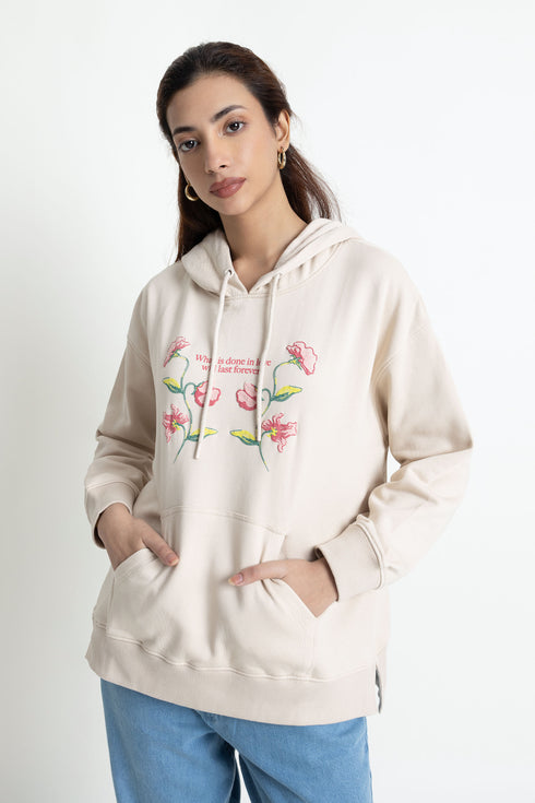 The Floral Oatmeal Hoodie