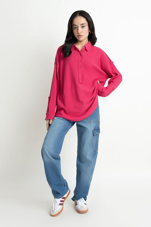 The Raspberry Pink Oversized Shirt