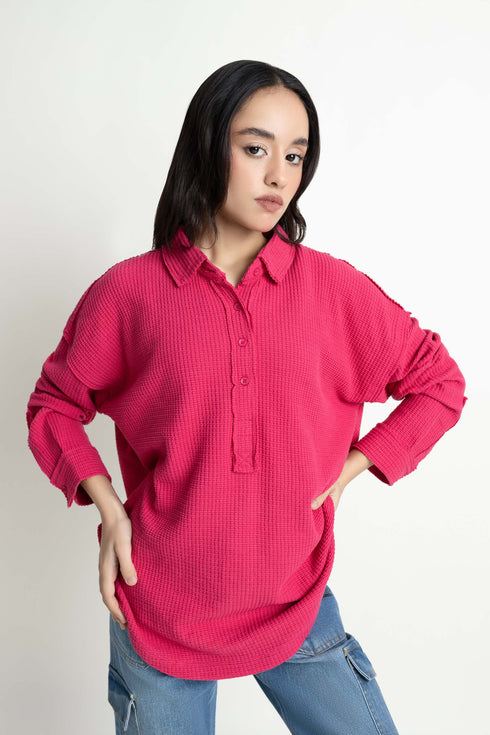 The Raspberry Pink Oversized Shirt