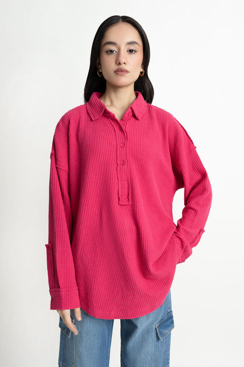The Raspberry Pink Oversized Shirt