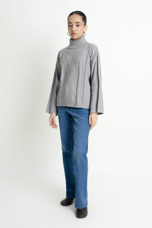 The Loose Fit Mock Neck