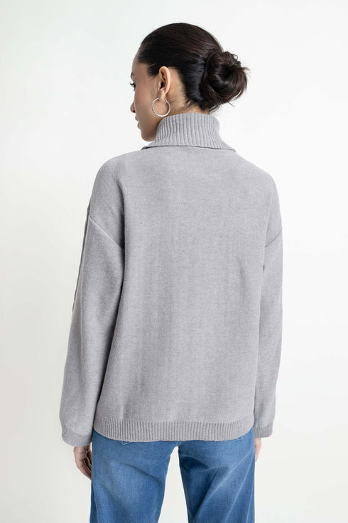 The Loose Fit Mock Neck
