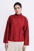 The Maroon Loose Fit Mock Neck