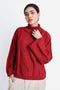 The Maroon Loose Fit Mock Neck