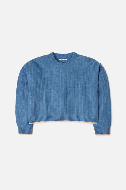 The Blue Crop Sweater