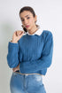 The Blue Crop Sweater