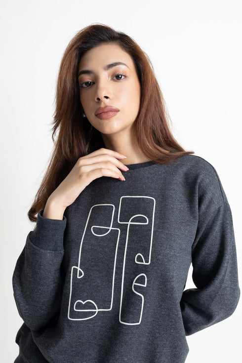 The Charcoal Drop Shoulder Sweatshirt