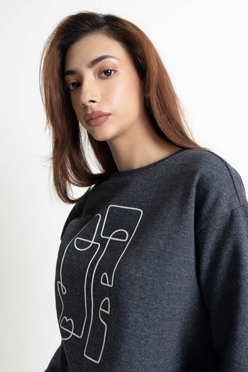 The Charcoal Drop Shoulder Sweatshirt