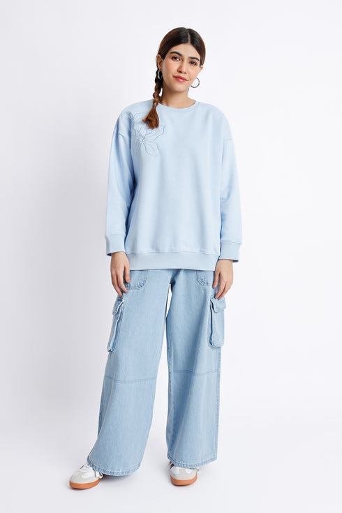 The Oversized Floral Sweatshirt