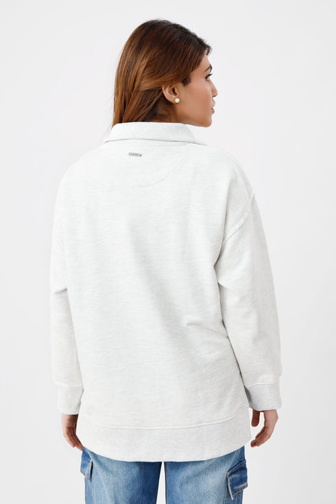 The Heather Grey Extreme Oversized Mock Neck