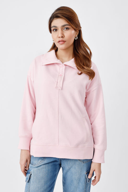 The Ballerina Pink Extreme Oversized Mock Neck