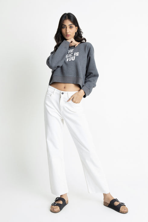 The Embellished Boxy Crop Sweatshirt