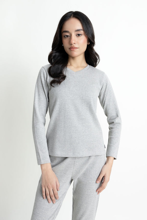 The Grey Ribbed T-Shirt
