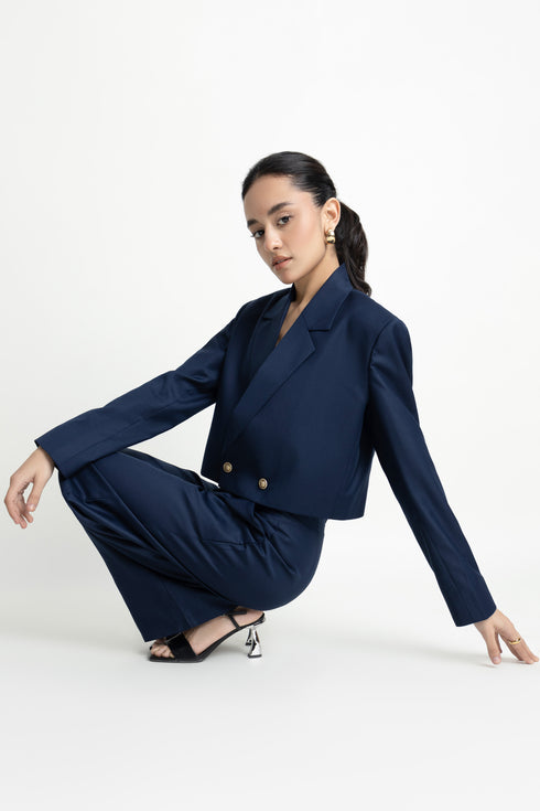 The Double-Breasted Cropped Blazer