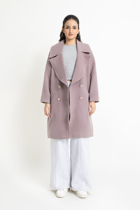 The Mauve Oversized Coat