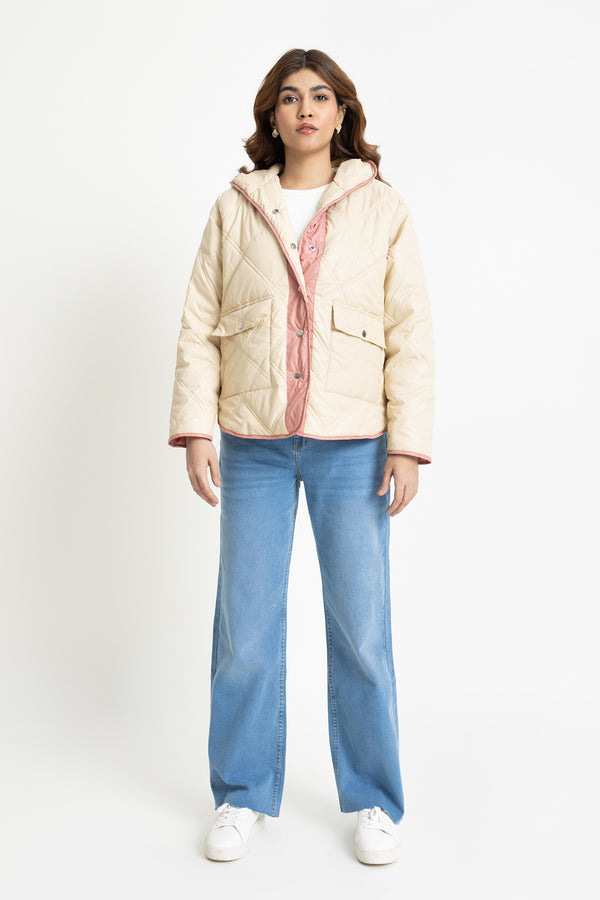 The Khaki Boxy Puffer Jacket