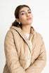 The khaki Boxy Puffer Jacket